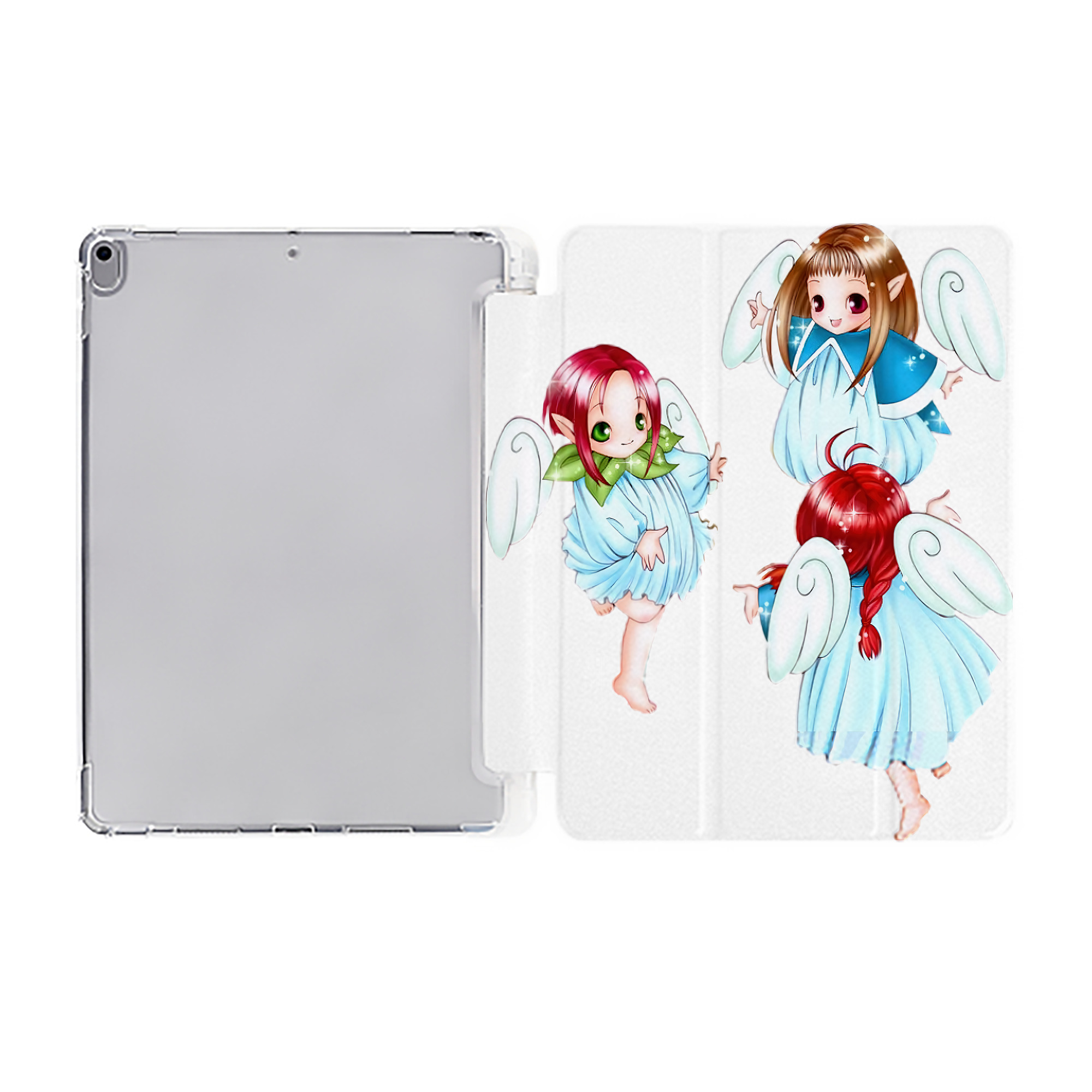 （画像用） 遊☆戯☆王 Yu-Gi-Oh! IPad ケース ペン収納付き 三つ折りスタンド PUレザー×シリコン 対応機種9.5/10.5/10.9インチ